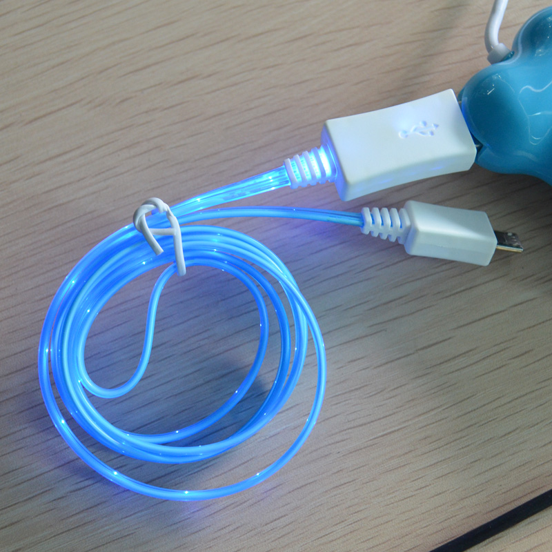 New light-emitting cable for samsung-micro 1m blue